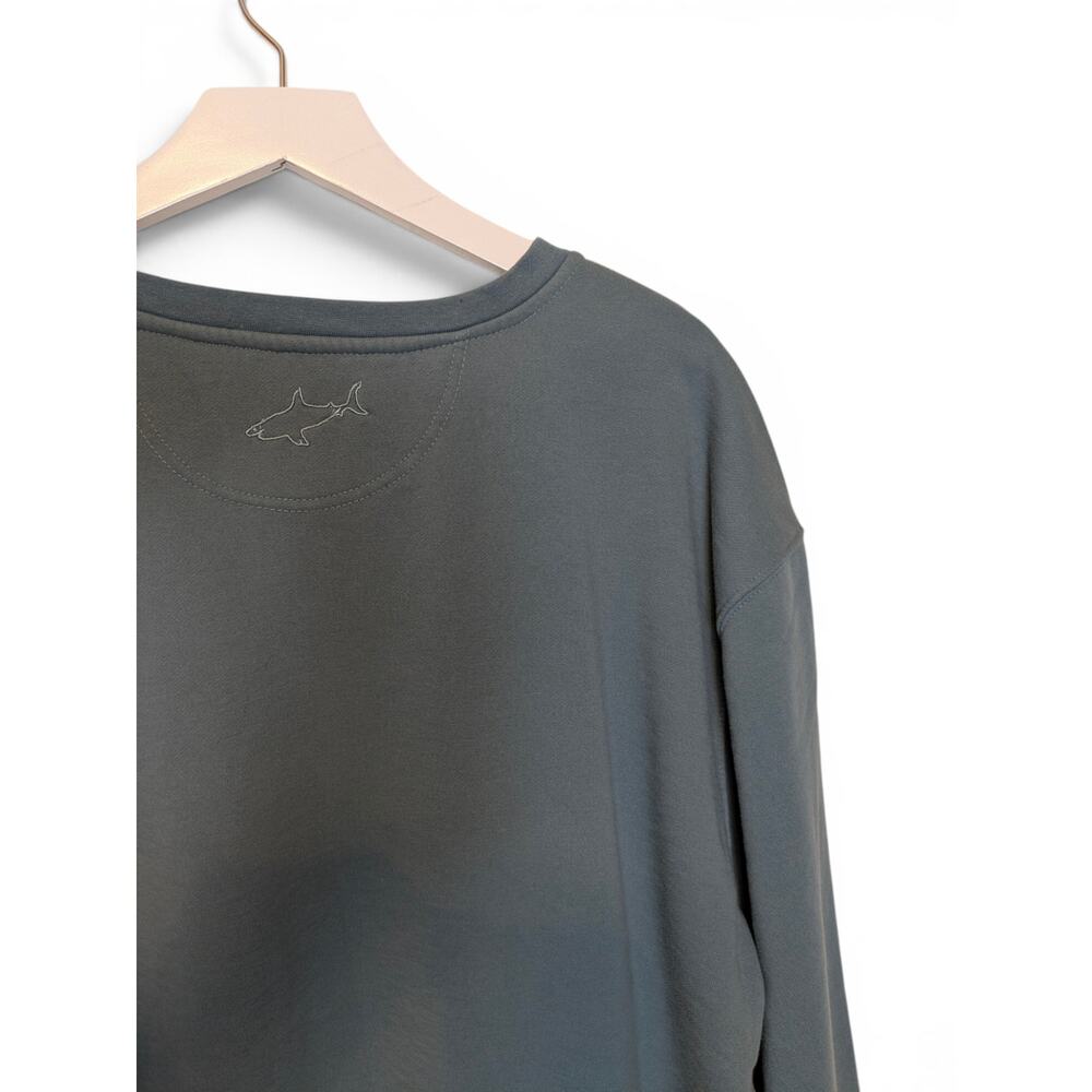 SHARK TEE "The Perfect Sweatshirt" Crew Neck Boxy Fit Dusty Green - 2XL - Picture 4 of 6